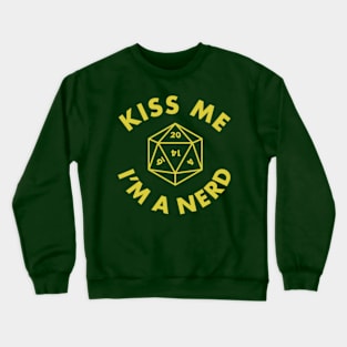 Kiss Me I'm A Nerd Mustard Crewneck Sweatshirt